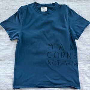 Billy Reid x SFA Make Cornbread Not War T-Shirt - Blue - Medium